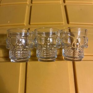 Crystal Skull Shot Glass Set‎ of 3
